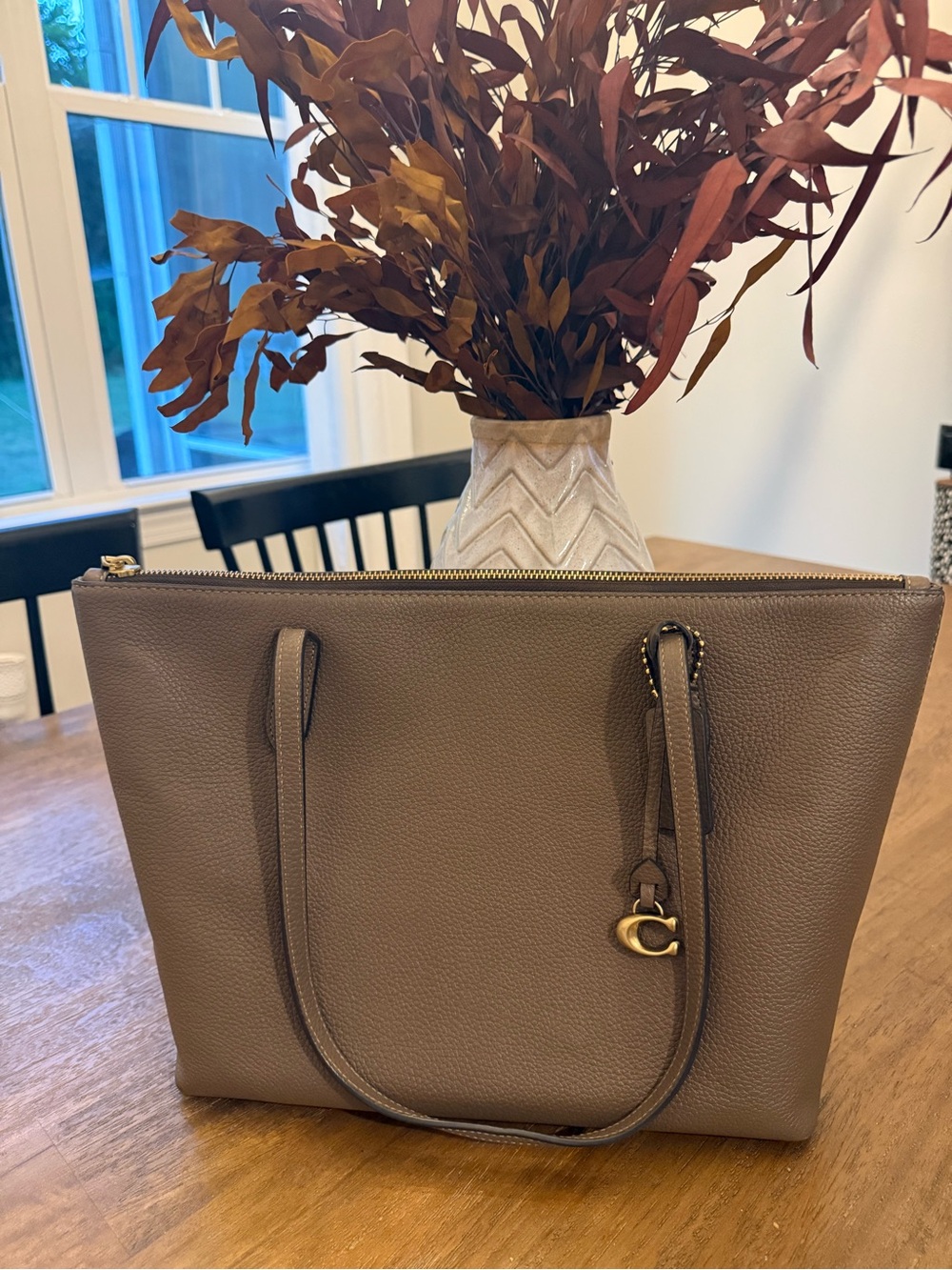 EUC Coach Bella Tote in Dark Stone